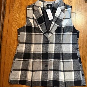 Plaid Sleeveless Vest NWT Women’s XXL